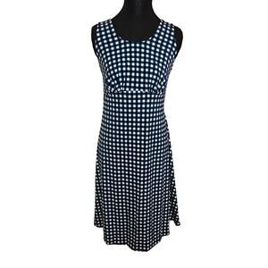 Leota Perfect Wrap Midi Dress Checkered Prariecore Cottage Size XS